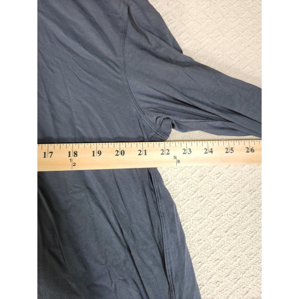 Lululemon Modal Relaxed-Fit Lounge Long Sleeve Top Women Size 12 Black - Picture 5 of 7